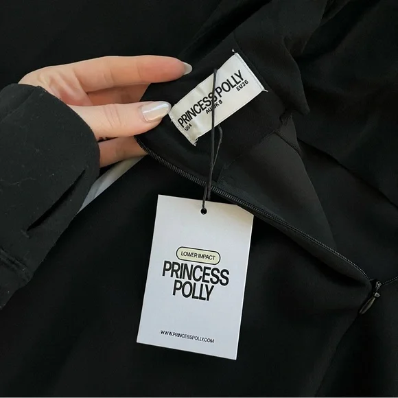 Princess Polly Classic Black Long Sleeve Dress - Picture 3 of 8